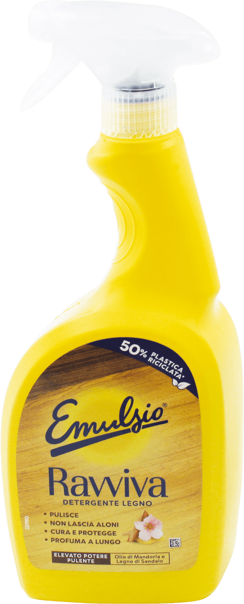 4 Flaconi Emulsio Detergente Legno Con Olio D'Argan - 375 Ml Cadauno | Pulizia E Lucidatura
