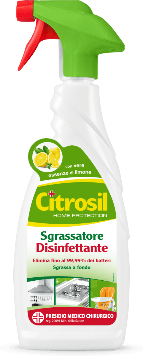 Citrosil HOME PROTECTION Spray sgrasstore al limone, 650 ml