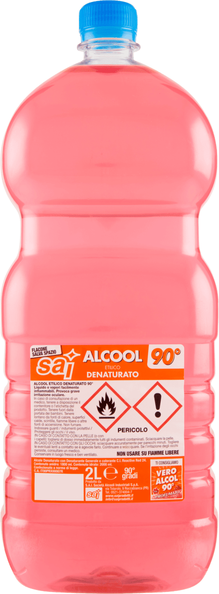 Sai Alcool Etilico Denaturato 90° Bottiglia 750 Ml