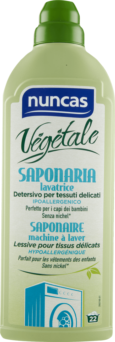 nuncas Detersivo per delicati Vegetale Saponaria lavatrice, 1 l