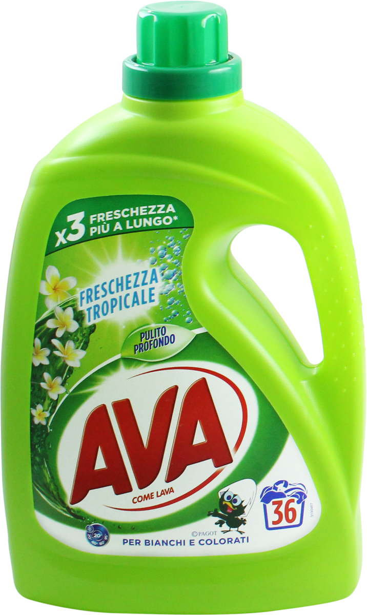 Ava Detersivo lavatrice freschezza tropicale, 1,8 l Acquisti online sempre  convenienti