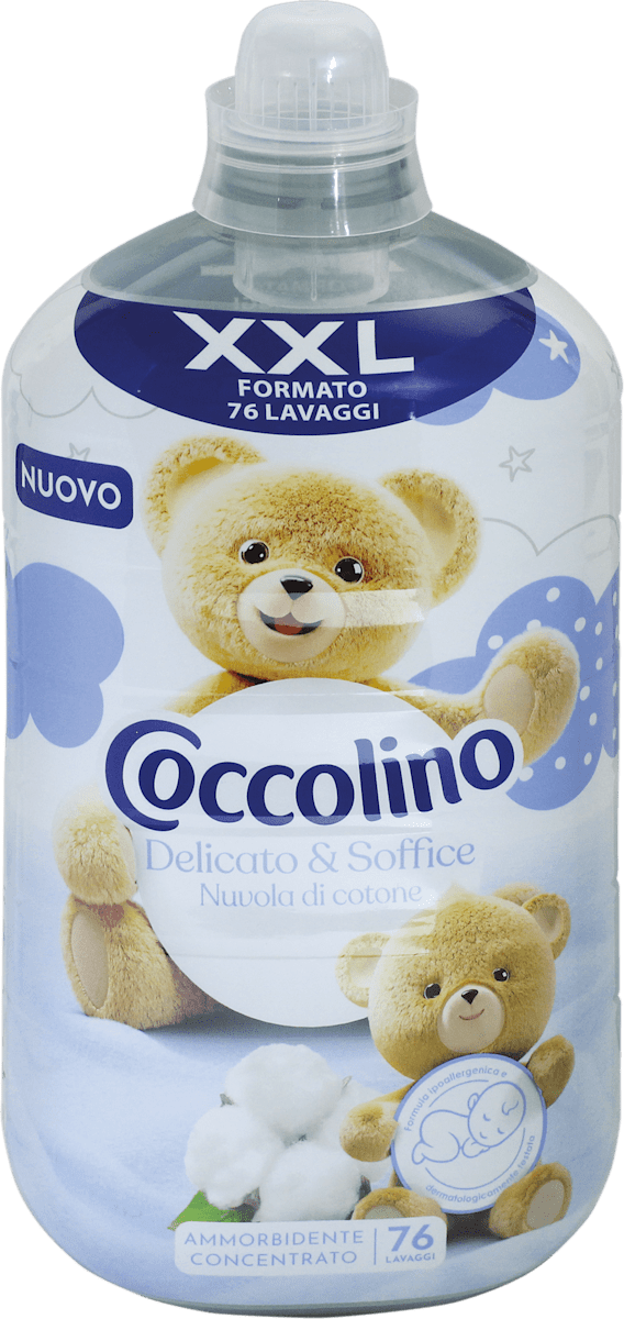 COCCOLINO AMMORBIDENTE CONCENTRATO BABY DELICATO E SOFFICE 80 LAVAGGI 2000  ML FORMATO XXL