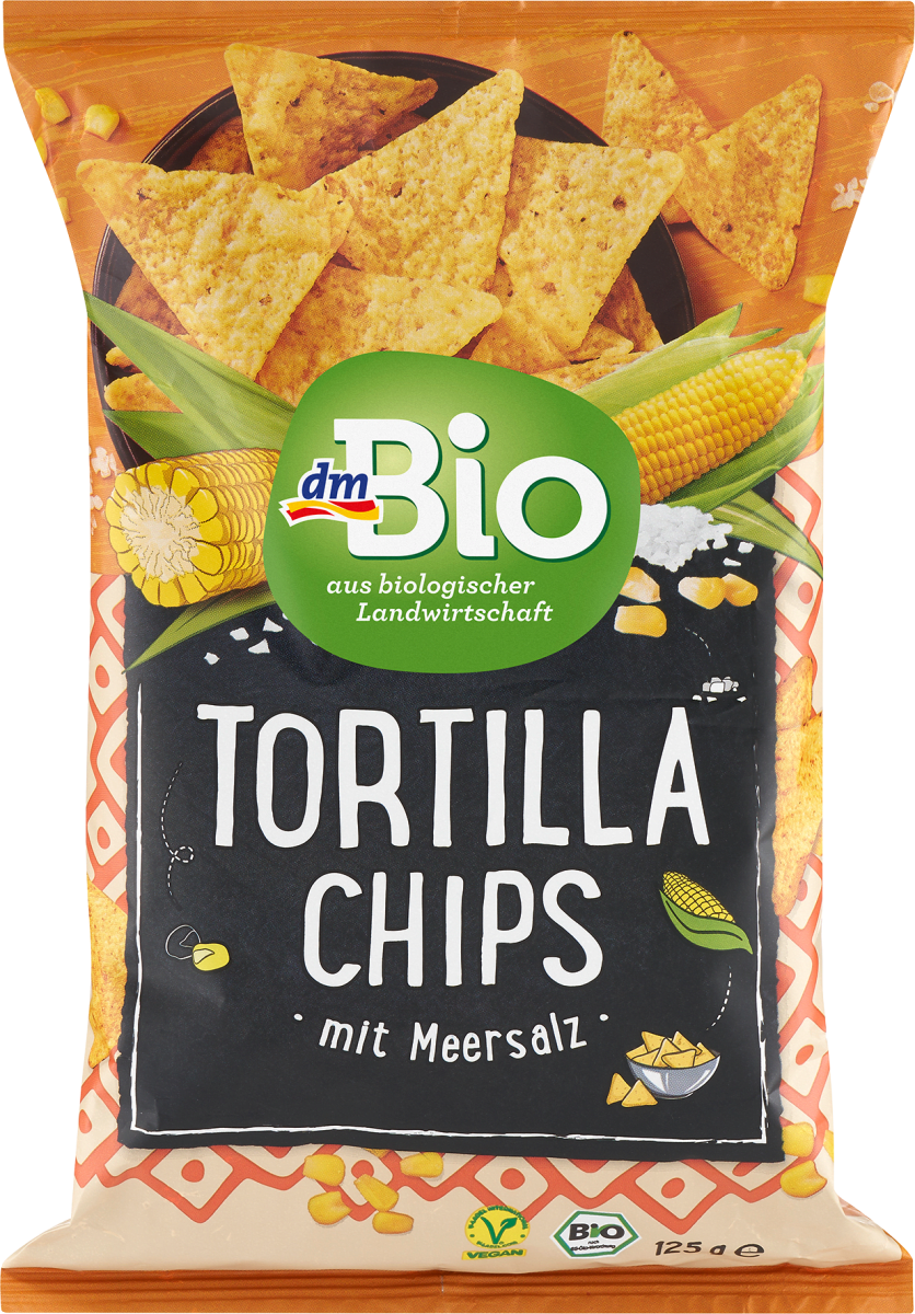 dmBio Tortilla Chips mit Meersalz, 125 g dauerhaft günstig online