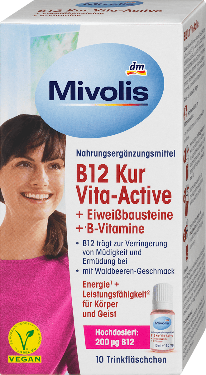 Mivolis B12 VitaActive Kur + Eiweißbausteine + BVitamine, hochdosiert