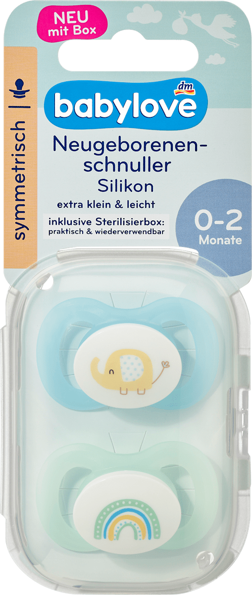 babylove NeugeborenenSchnuller 02 Monate symmetrisch sortiert, 2 St
