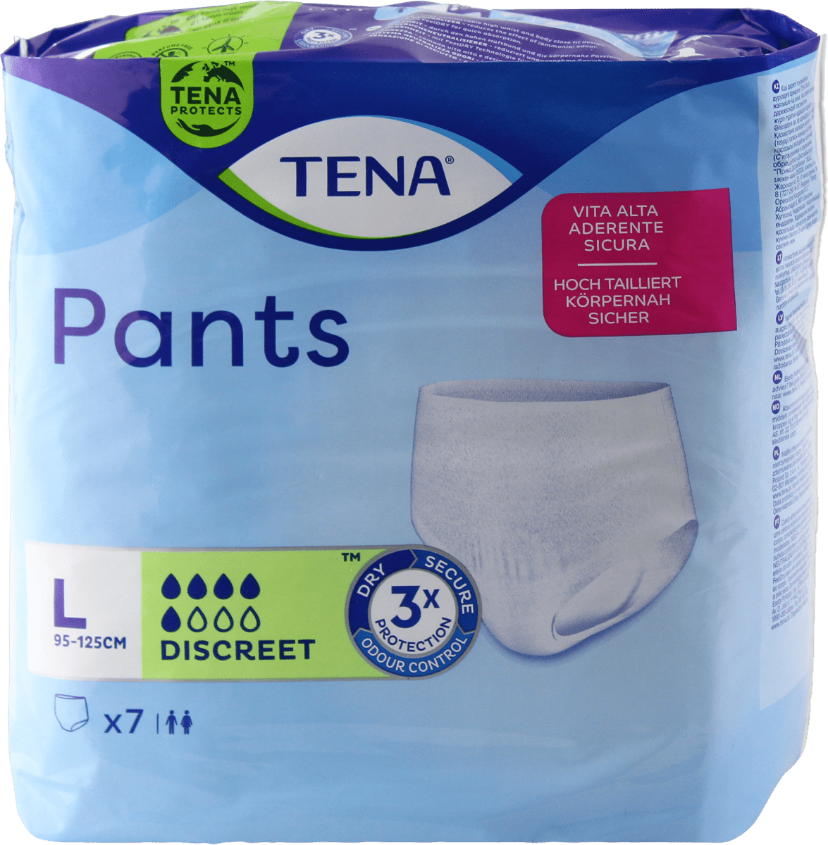 Pants discreet per incontinenza taglia L 7 pz