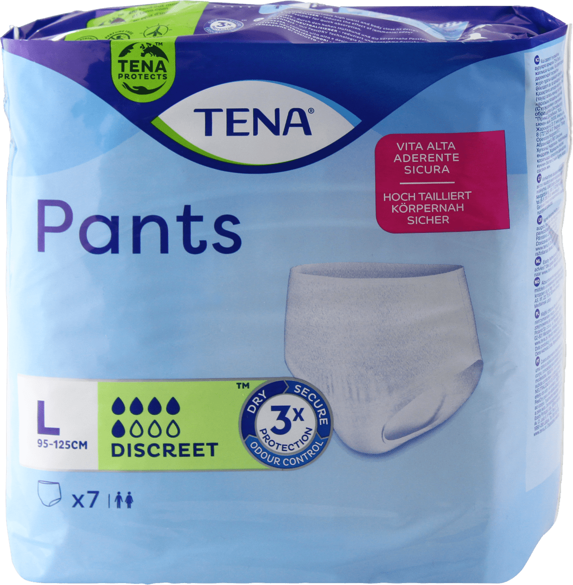 Pants discreet per incontinenza taglia L, 7 pz