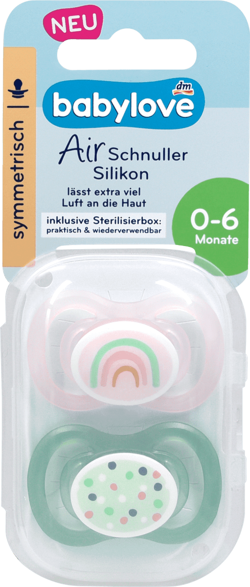 babylove Ciuccio simmetrico in silicone 0-6 mesi, 2 pz Acquisti online  sempre convenienti