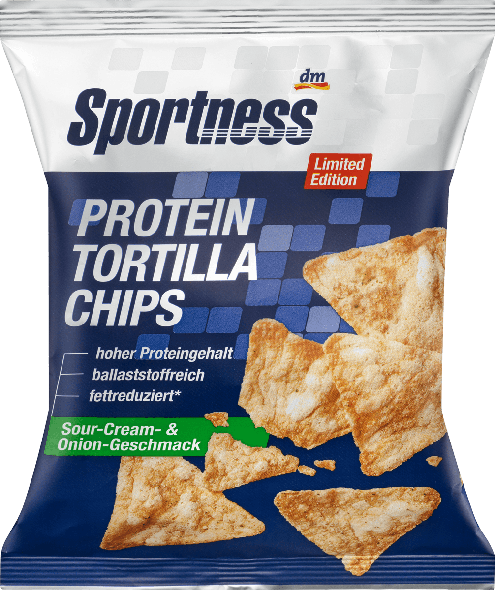 Sportness Protein Tortilla Chips, Sour Cream & Onion Geschmack, 50 g