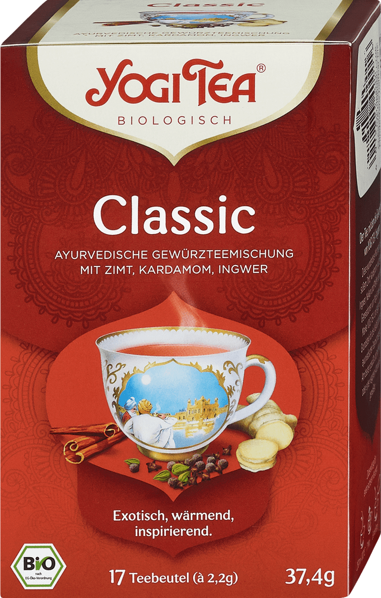 YOGI TEA Gewürztee Bio Classic Tee, 17 Btl dm Dauerpreis Immergünstig
