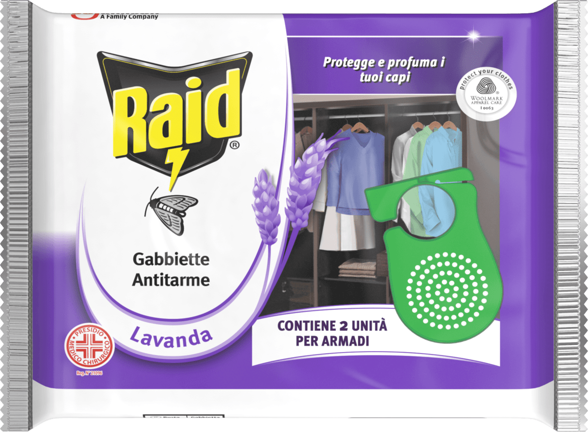 Raid Gabbiette antitarme alla lavanda, 2 pz Acquisti online sempre
