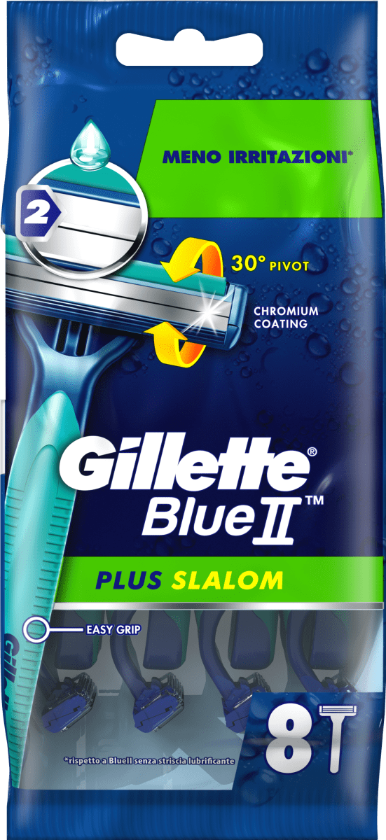 Gillette Rasoi usa e getta Blue II Plus Slalom, 8 pz Acquisti online sempre  convenienti