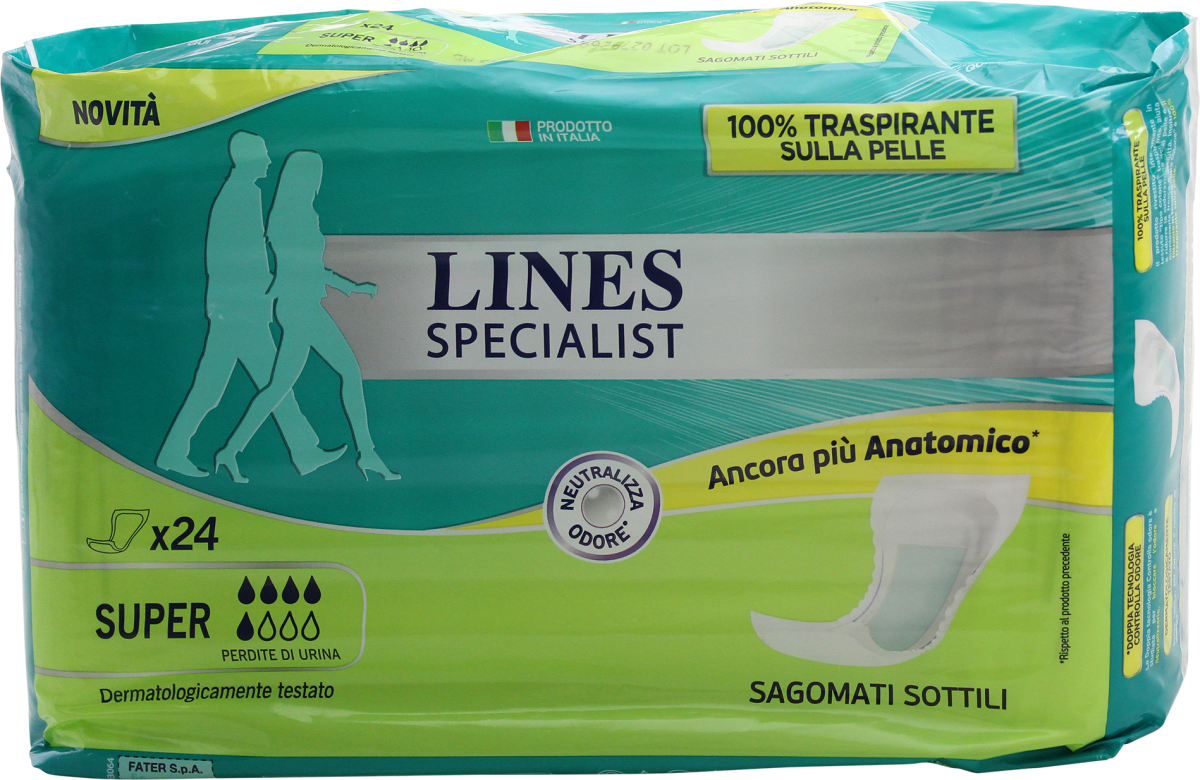 LINES Pannoloni sagomati Super/Sottili, 24 pz Acquisti online sempre  convenienti