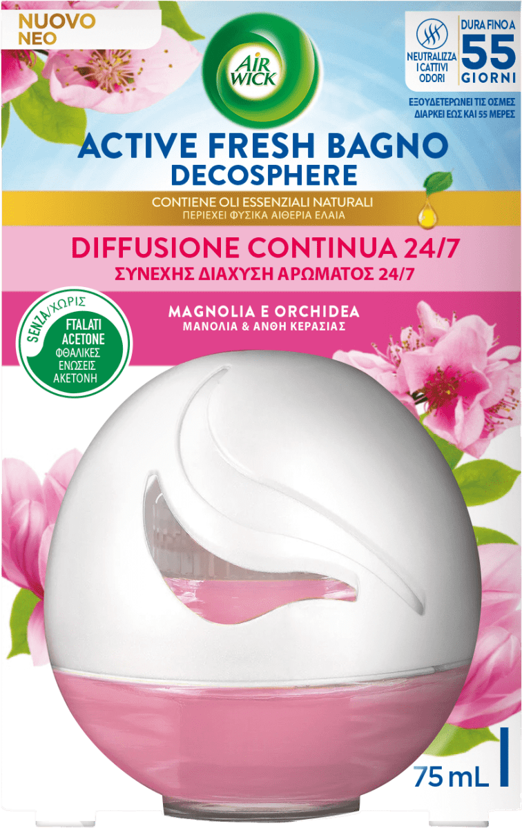 AIR WICK Deodorante ambiente Active Fresh Bagno Decosphere assort., 75 ...