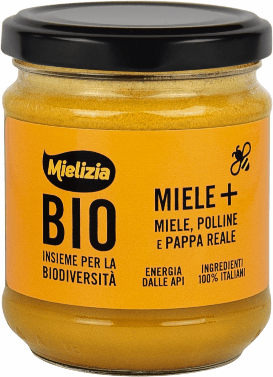 Mielizia BIO Preparazione a base di miele millefiori, polline e pappa reale  Miele+, 250 g Acquisti online sempre convenienti