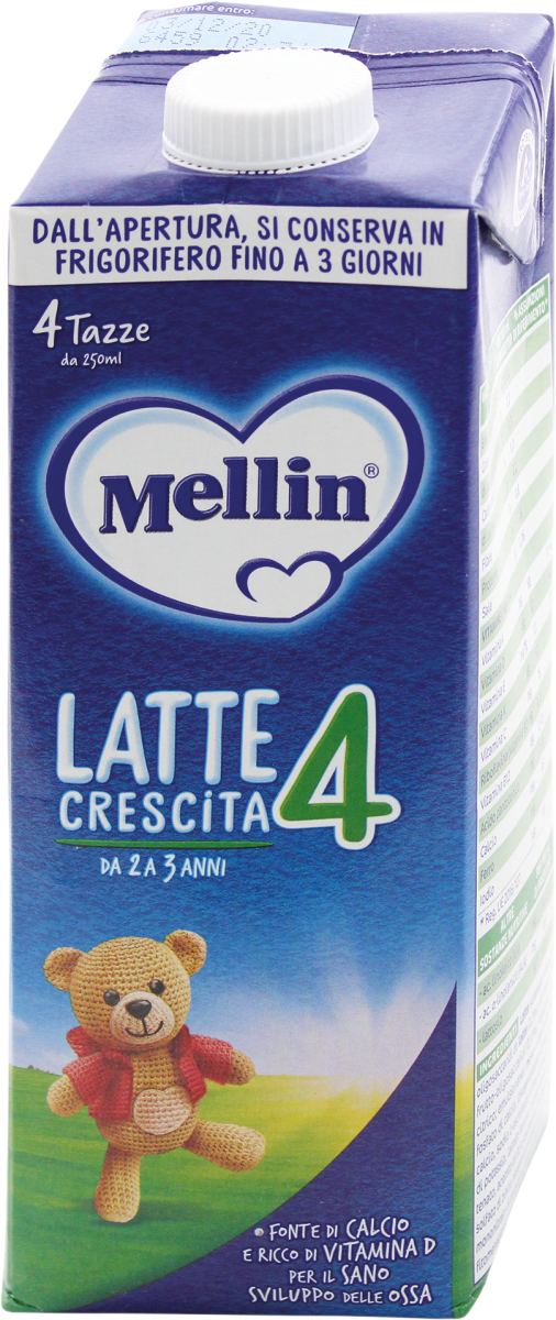 MELLIN 3 Latte Crescita 800 GR Da 1 a 2 anni. 23 tazze. - Basko