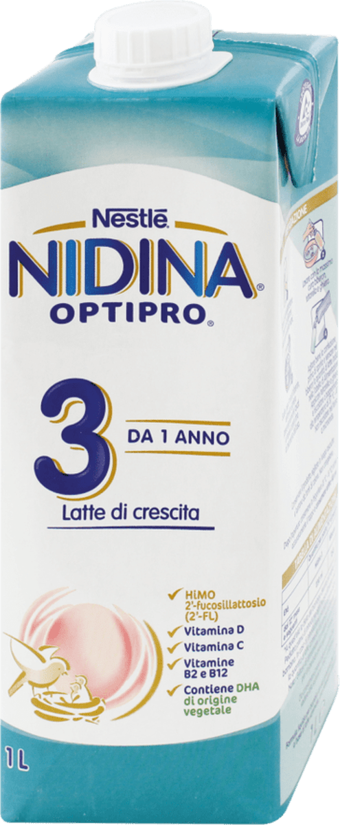 NESTLE - Nidina Optipro 1 - Latte Liquido Per Lattanti Fino Al 6° Mese 500  Ml