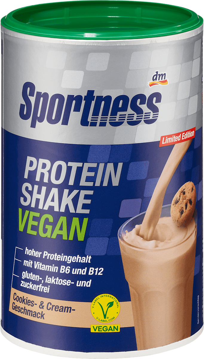 Sportness Protein Shake Vegan Cookies & Cream, 300 g dm Dauerpreis Immergünstig einkaufen dm.at