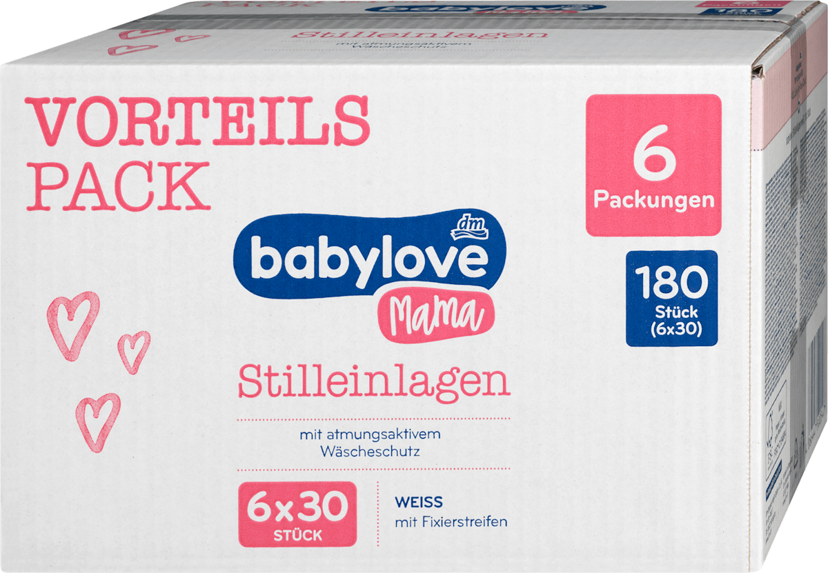 babylove mama Stilleinlagen weiß (6x30 St), 180 St dauerhaft 