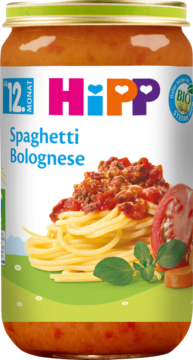 Hipp Menü Spaghetti Bolognese ab dem 12. Monat, 250 g dauerhaft günstig  online kaufen