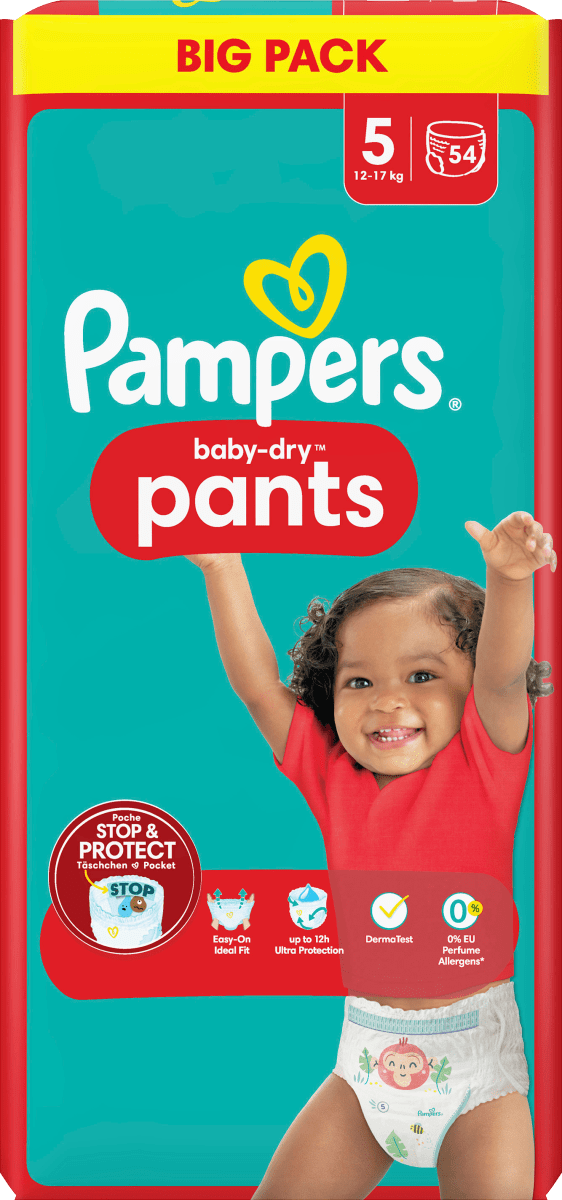 Pampers Baby Pants Baby Dry Gr.5 Junior 12 17 kg Big Pack 54