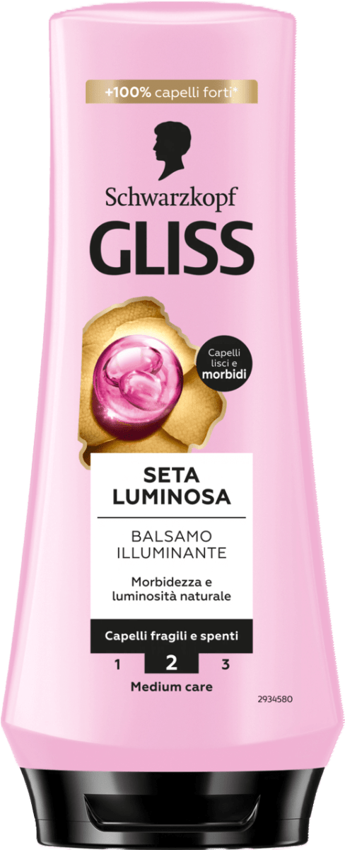 Schwarzkopf Gliss Seta Luminous Shampoo – 6 X 250 Ml, Für Sprödes Haar, Mit Ceramiden & Seide, Ohne Silikone