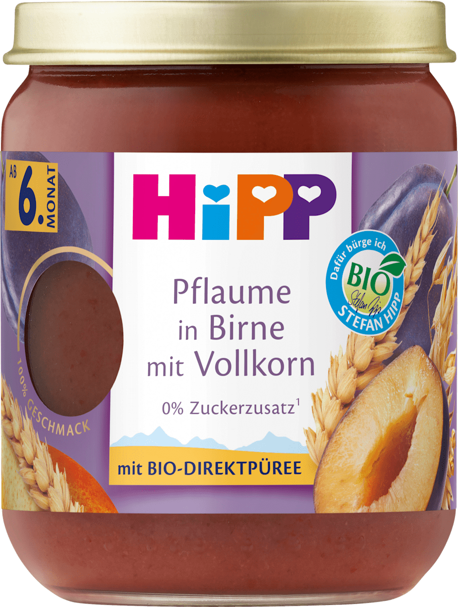 Hipp Frucht &amp; Getreide Pflaume in Birne mit Vollkorn ab dem 6.Monat ...
