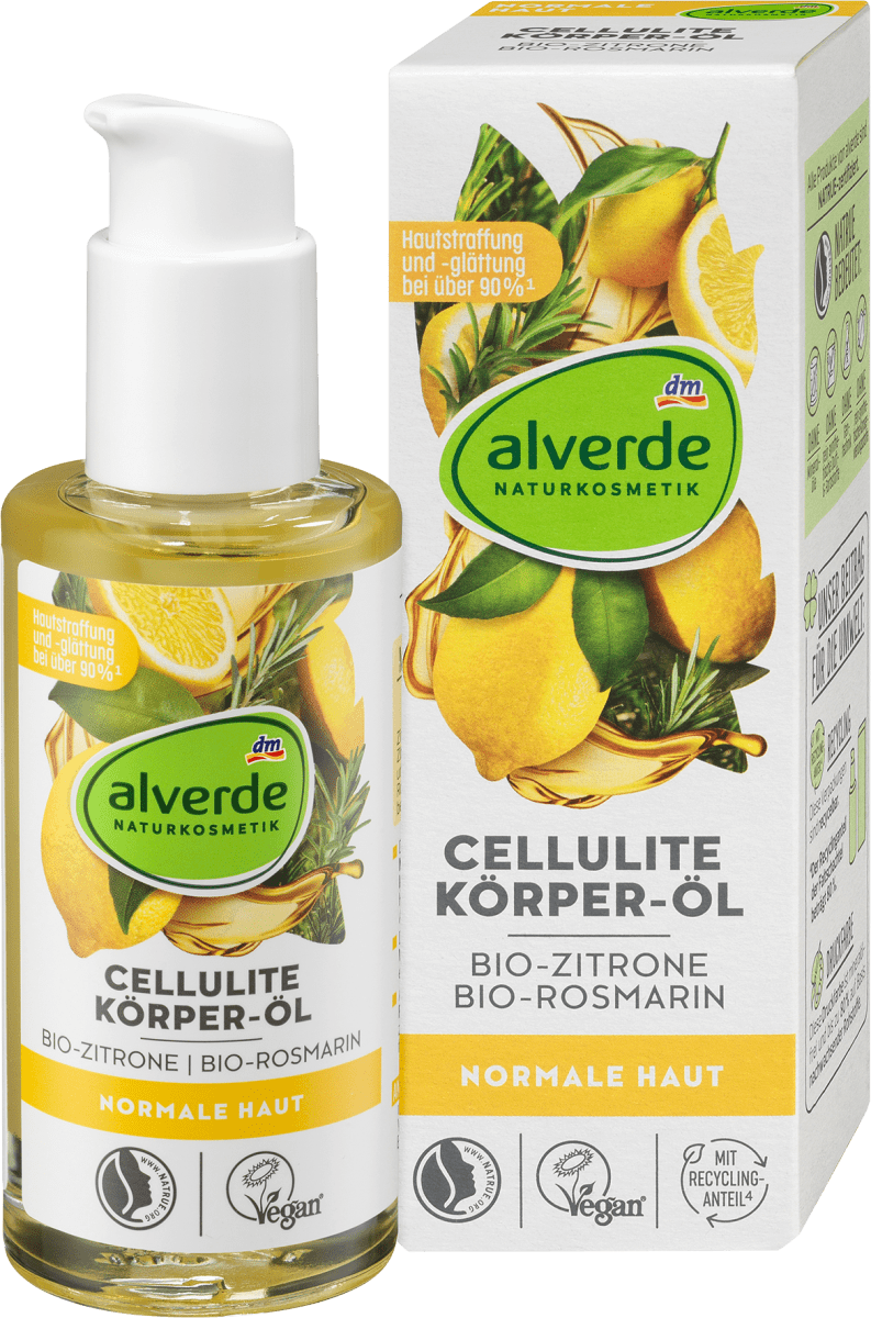 alverde Olio per il corpo anticellulite al limone bio e al rosmarino bio, 100  ml Acquisti online sempre convenienti