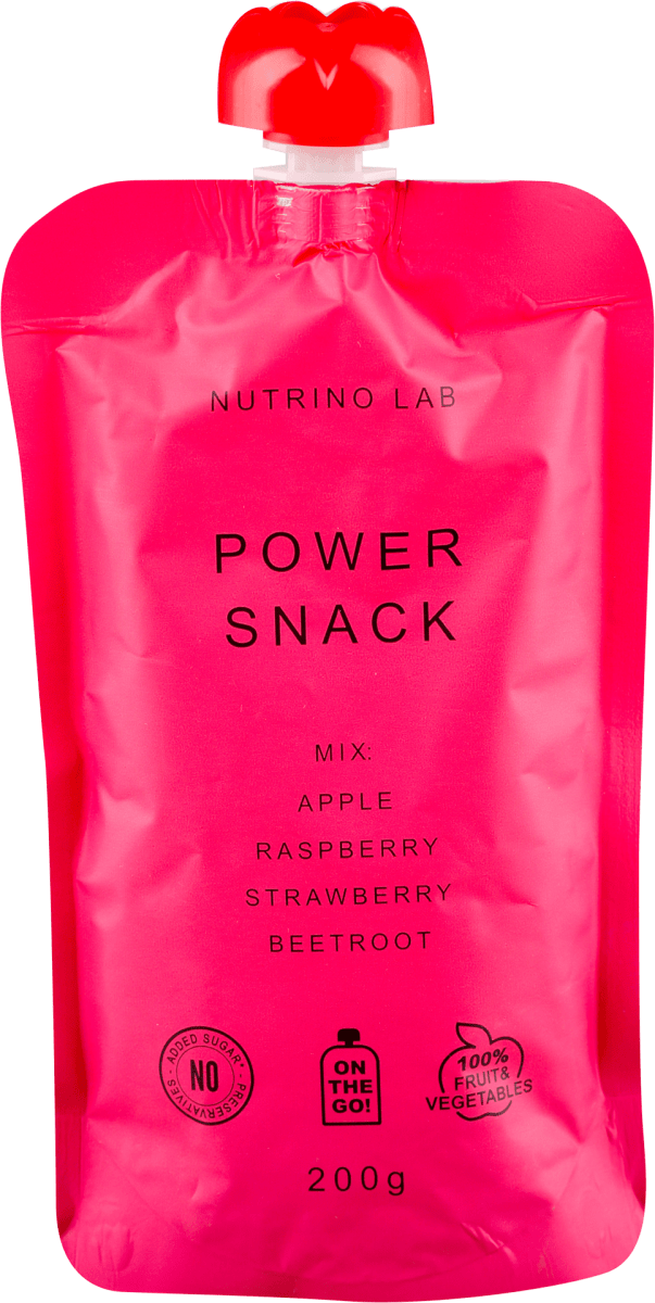 Nutrino Lab POWER SNACK MIX pire jabuka, malina, jagoda i cvekla, 200