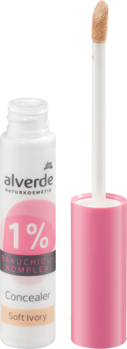 alverde NATURKOSMETIK Concealer mit 1% Bakuchiol- Komplex Soft Ivory, 9 ...