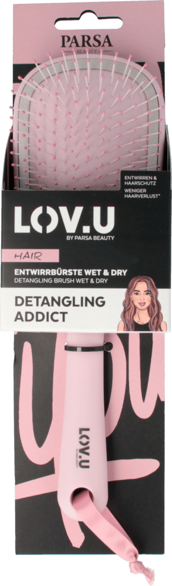 PARSA Beauty LOV.U Profi-Pinzette (Rosa) – Mit Schräger Greiffläche Für Präzises Augenbrauen-Zupfen