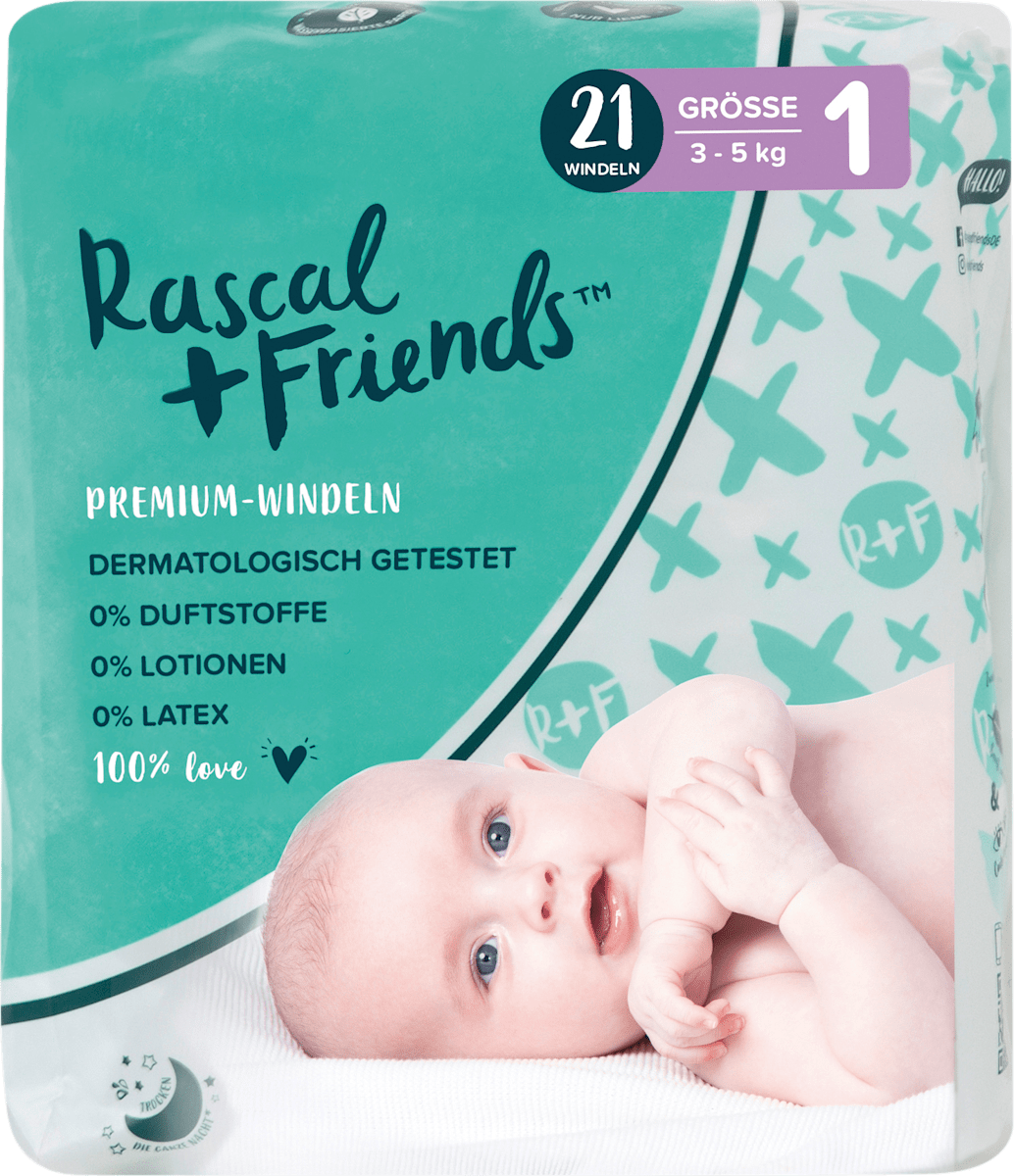 Rascal+Friends Windeln Gr. 1 (35 kg), 21 St dauerhaft günstig online kaufen dm.de