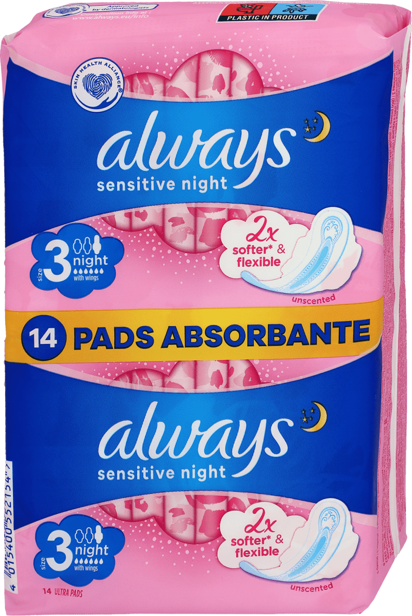 always Дамски превръзки Sensitive Night, 14 бр. | dm България