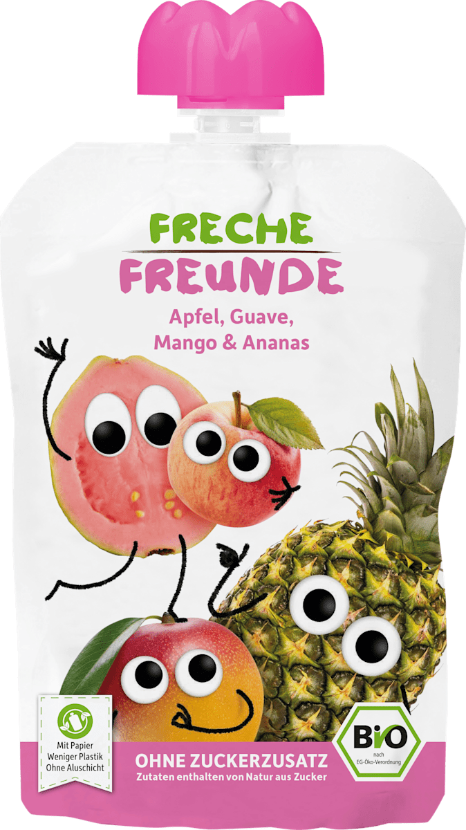 Freche FreundeQuetschie Apfel, Guave, Mango & Ananas, ab 6 Monaten, 100 g