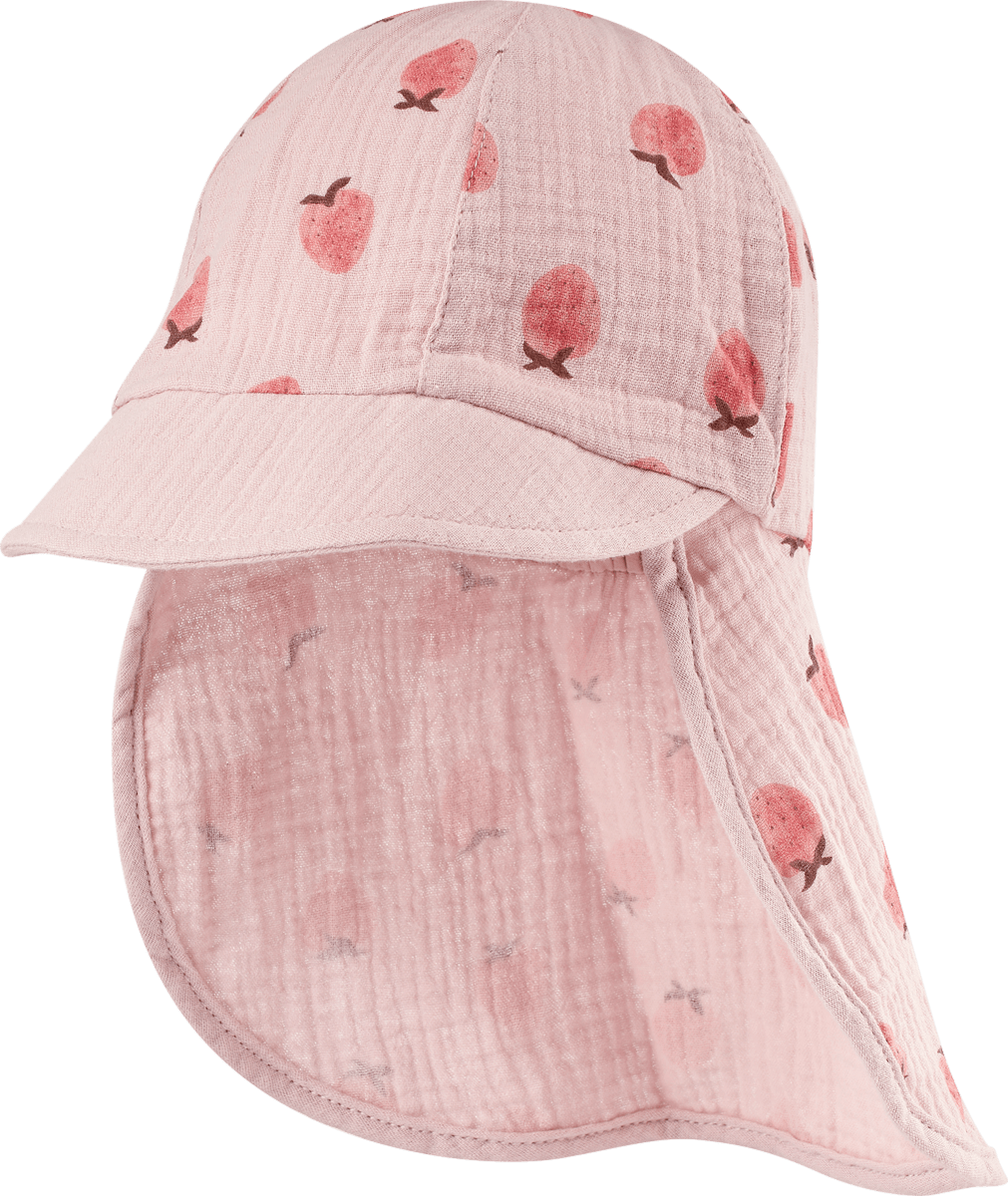 ALANA Schirmmütze aus Musselin mit Erdbeer-Muster, rosa, Gr. 50/51, 1 ...