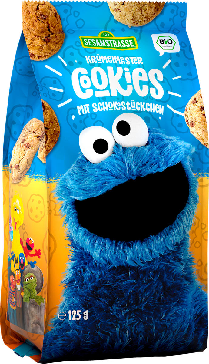 Sesamstrasse Kinderkekse Cookies &amp;quot;Krümelmonster&amp;quot; mit Schokostückchen ...