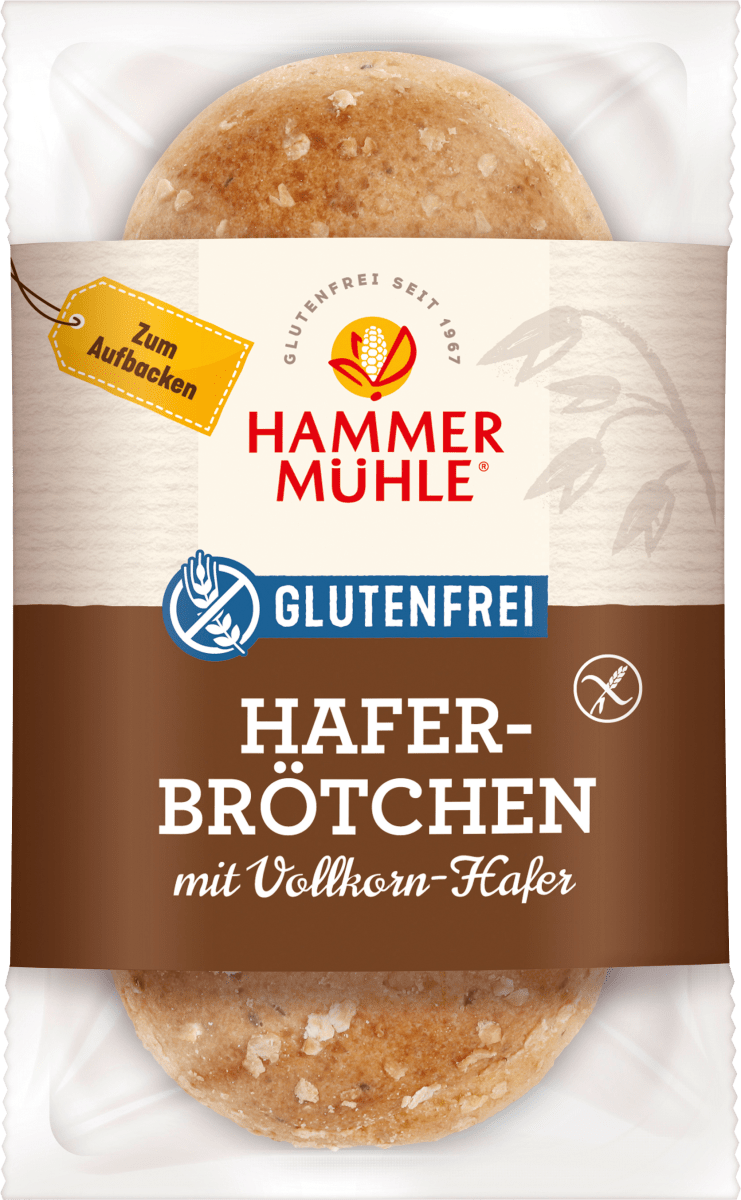 Hammermühle Brötchen, Vollkorn-Hafer, glutenfrei, 170 g dauerhaft ...
