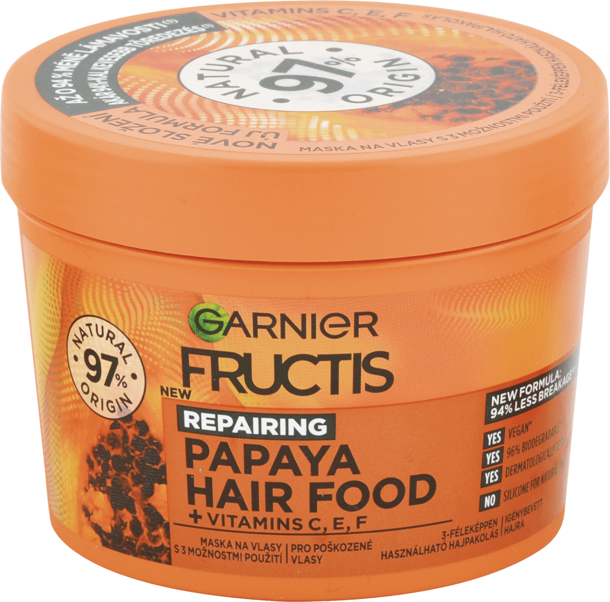 GARNIER FRUCTIS Obnovujúca maska na poškodené vlasy Papaya Hair Food