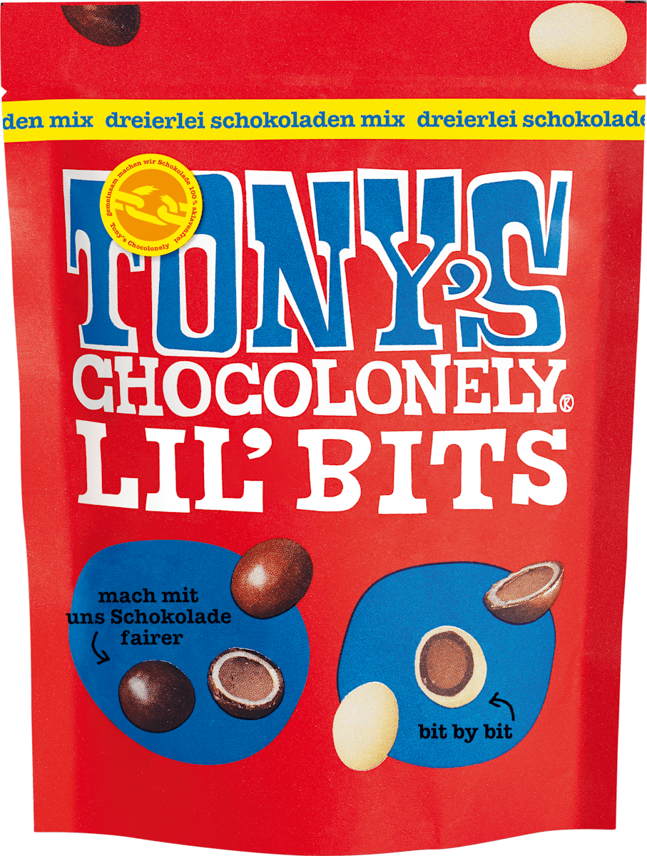 TONY'S CHOCOLONELY Schokolade Lil' Bits Dreierlei Mix, 120 g | dm.at
