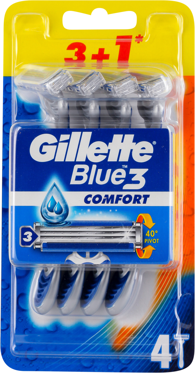 Gillette Blue 3 COMFORT - brijači, 3+1 kom, 4 kom | dm.rs