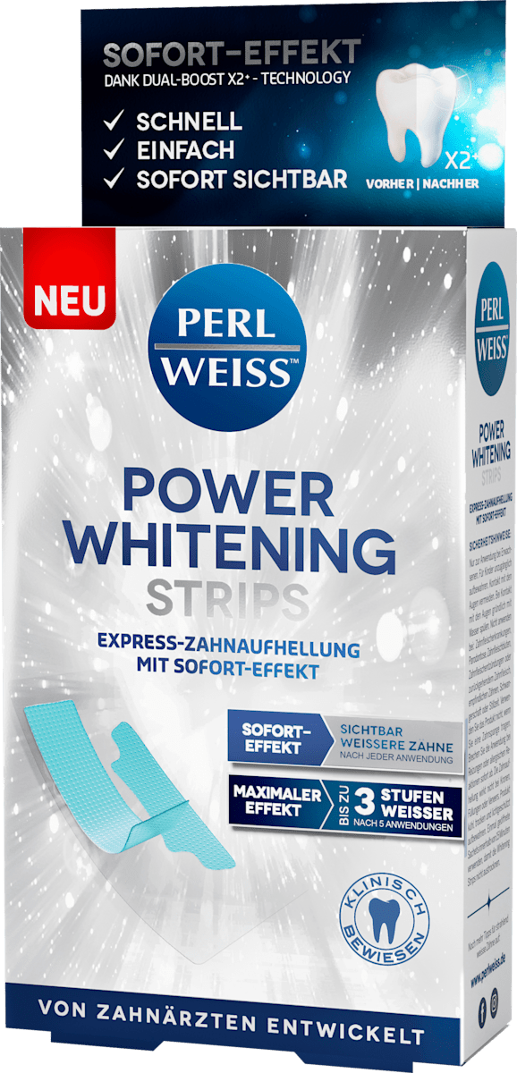 Perlweiss Bleaching Power Whitening Strips, 10 St dauerhaft günstig