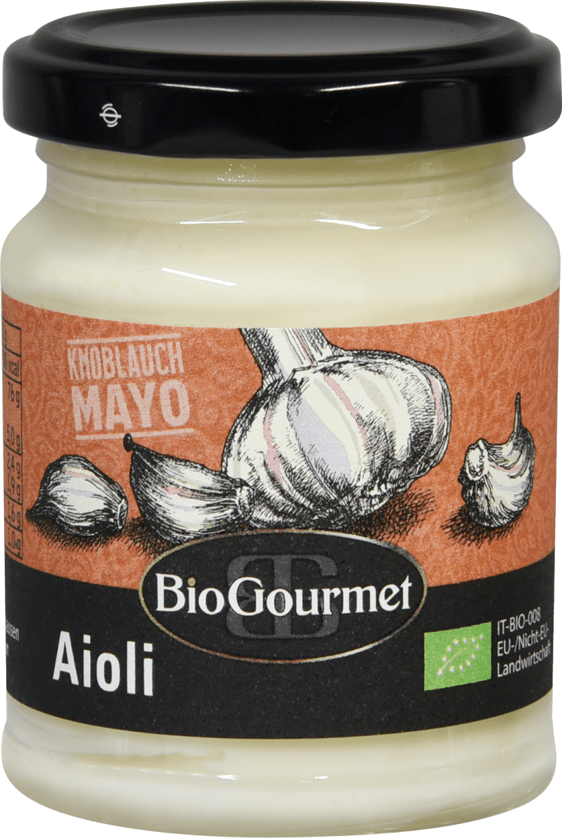 BioGourmet Mayonnaise Aioli Knoblauch, 120 g | dm.at