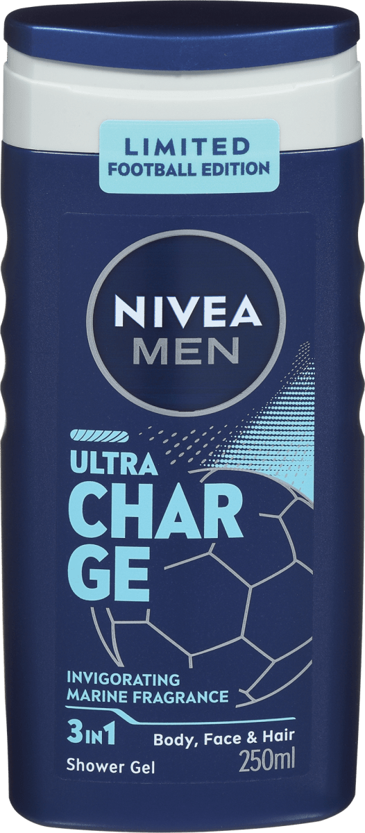 NIVEA MEN Sprchovací gél Ultra Charge 3v1, 250 ml trvalo výhodne ...