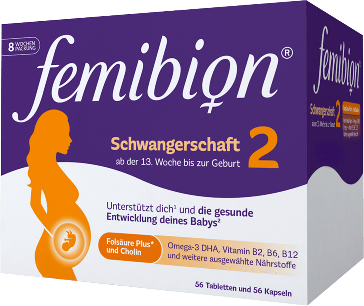Femibion Schwangerschaft 2, 56 Tabletten und 56 Kapseln, 147 g dauerhaft günstig online kaufen