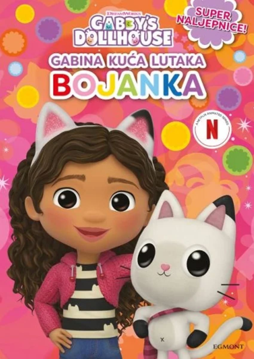 EGMONT Gabby's Dollhouse bojanka s naljepnicama, 1 kom. trajno povoljna