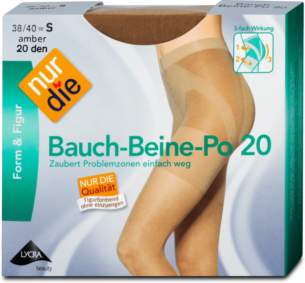 Form \u0026 Figur Bauch-Beine-Po Strumpfhose amber 20 DEN, Gr. 38/40, 1 St