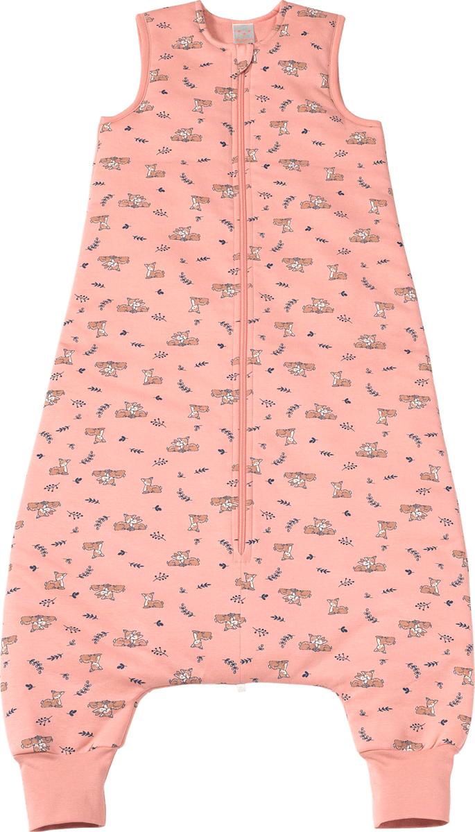 PUSBLU Kinder Schlafsack 2,5 TOG, 100 cm, in BioBaumwolle und recyceltem Polyester, rosa, 1 St