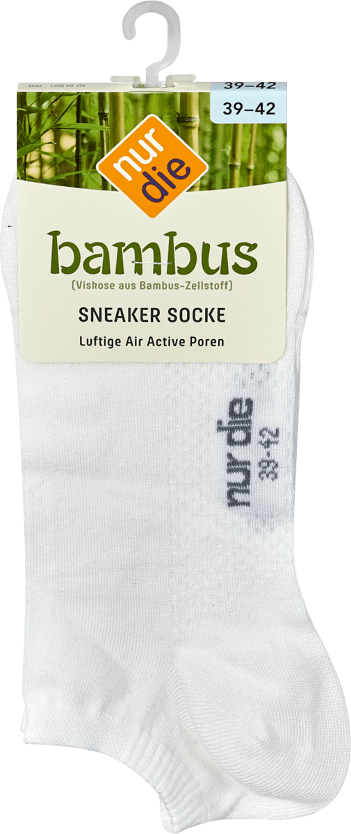 nur die Bambus Sneaker Socken Air Comfort weiß, Gr. 39-42 (1 Paar), 2 St |  dm.at