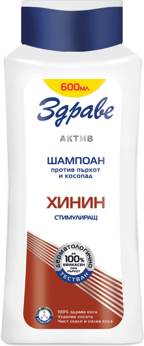 Здраве Стимулиращ шампоан с хинин против пърхот и косопад, 600 ml | dm ...