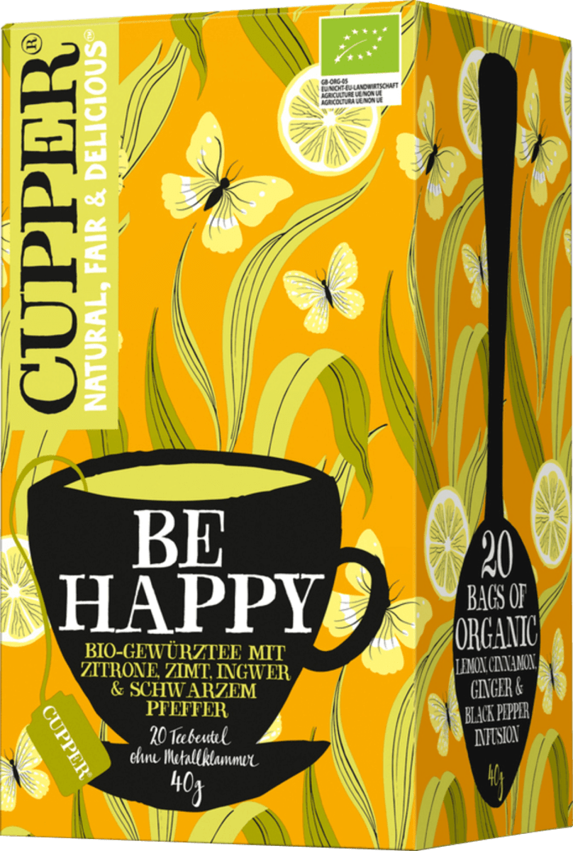 CUPPER Био чай Be Happy, 20 бр. Пазарувайте трайно изгодно онлайн dm